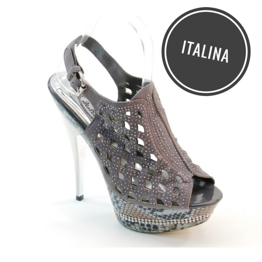 Grey Italina by Summer Rio - Size 8 heels